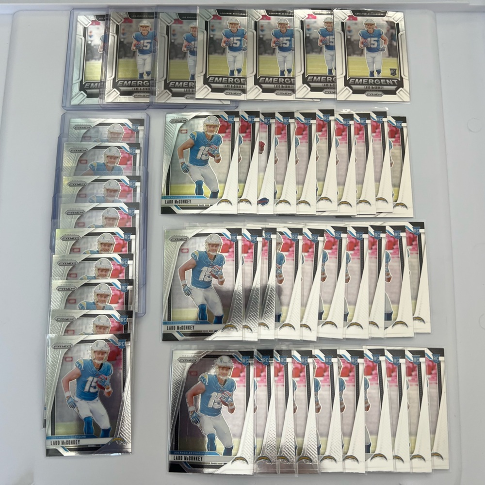 2024 Ladd McConkey Panini Prizm Rookie Lot of 46 Cards
